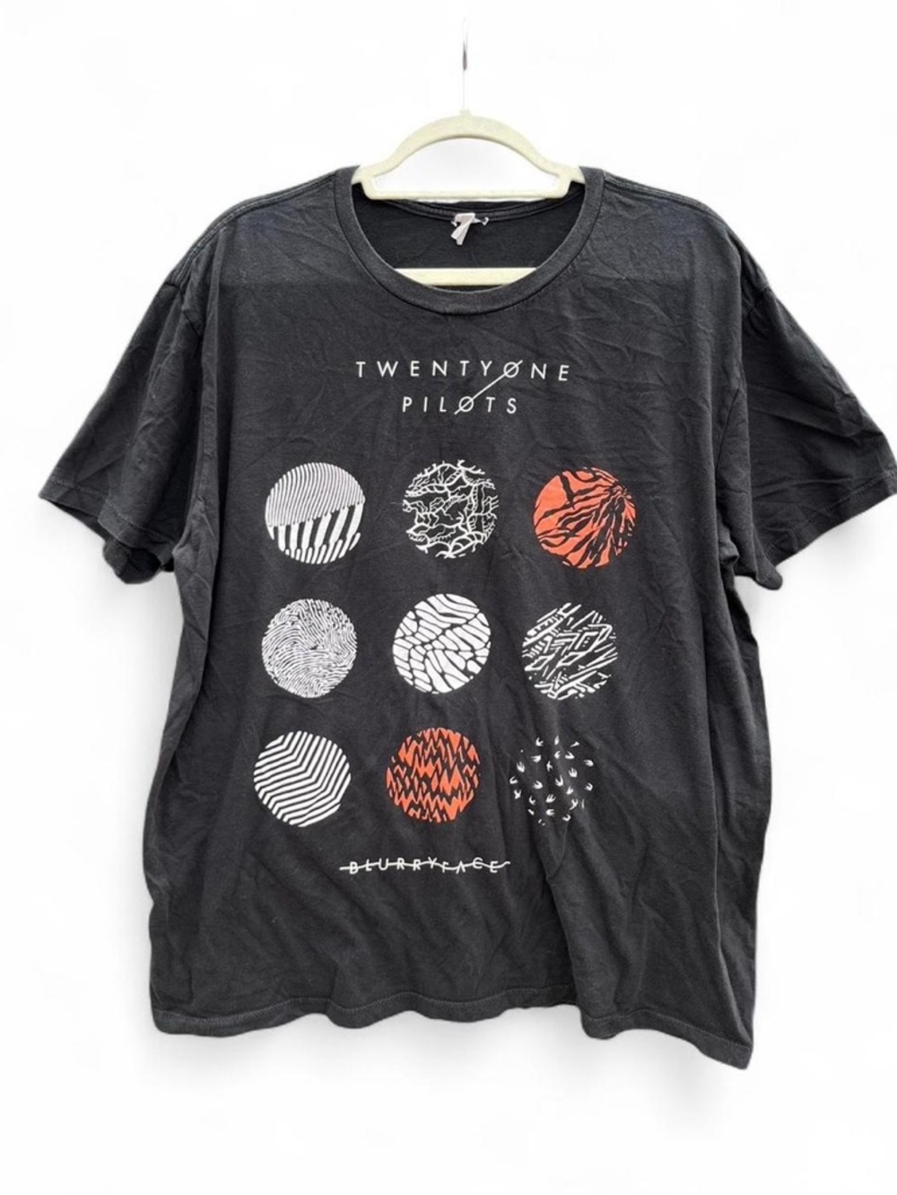 OG Twenty One Pilots Graphic Band Tee - Black with White & Red Circles